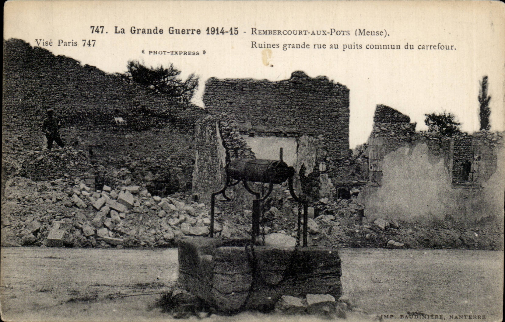 Ruinen von Rembercourt-aux-Pots (Meuse) — Der Große Krieg 1914-15 — Phot-Express, n° 747