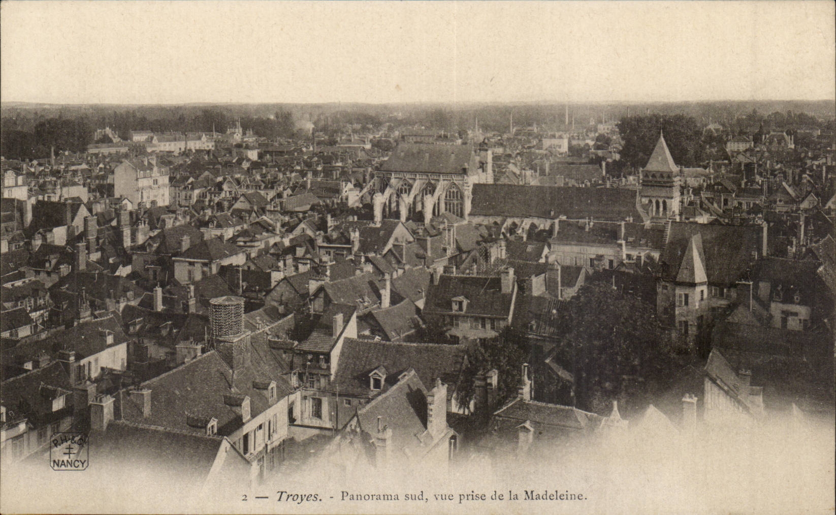 Troyes — Panorama sud, vue prise de la Madeleine — NANCY, n°2