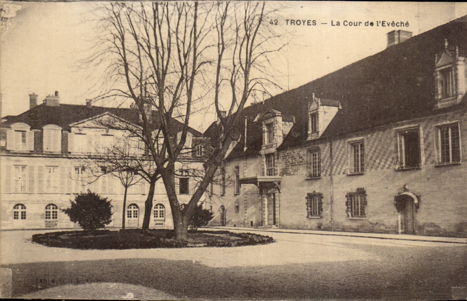 Troyes — Cour of the Bishop — Publisher Simi-Bromure, Paris