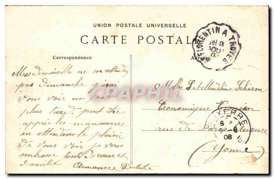 Troyes — Hôtel-de-Ville — Collection T. I. — Verso
