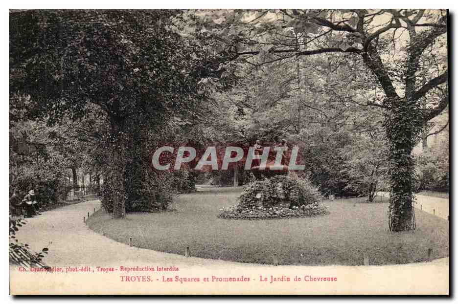 Troyes - Die Parks und Promenaden - Der Chevreuse-Garten — G. Brandelidier, Fotograf-Verlag Troyes