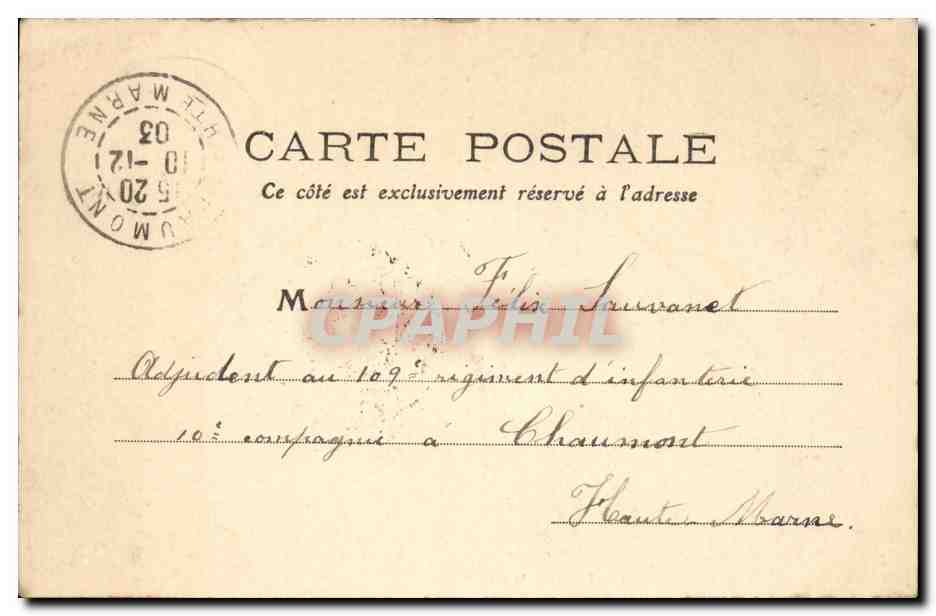 Troyes, le Musée — CPA n°12 — éditeur inconnu — Verso