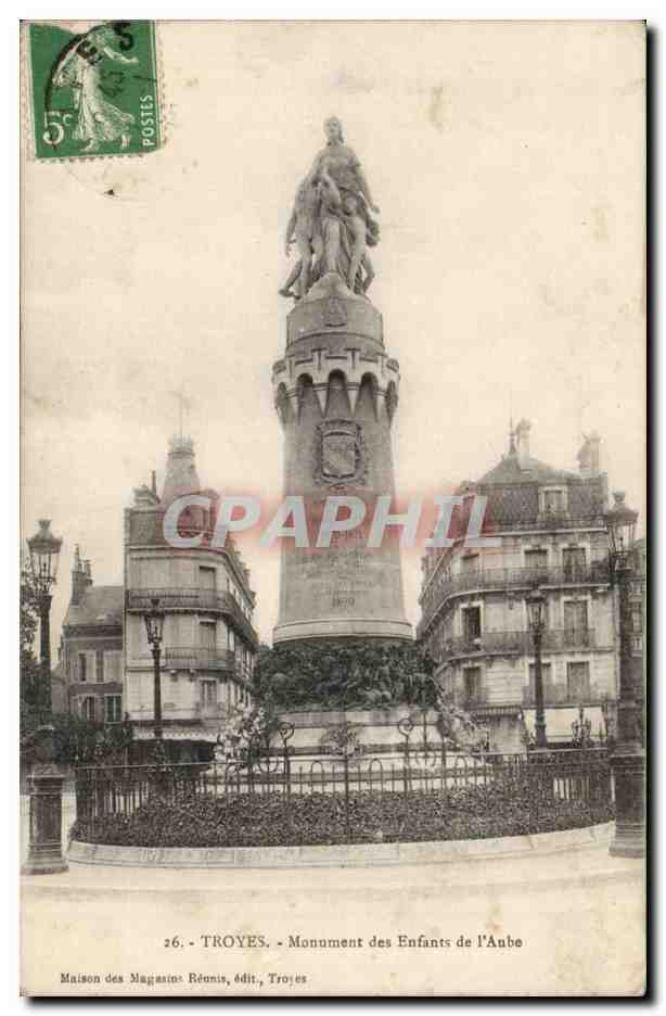 Troyes - Monument des Enfants de l'Aube — Maison des Magasins Réunis, édit., Troyes