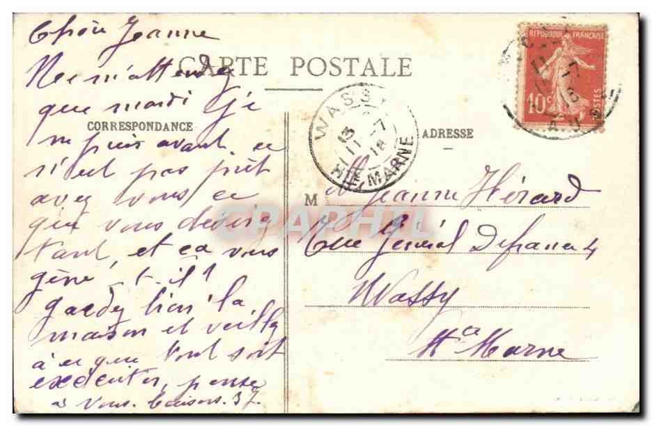 Troyes - Le Monument des Enfants de l'Aube et la Gare — Collection T. G. — Verso