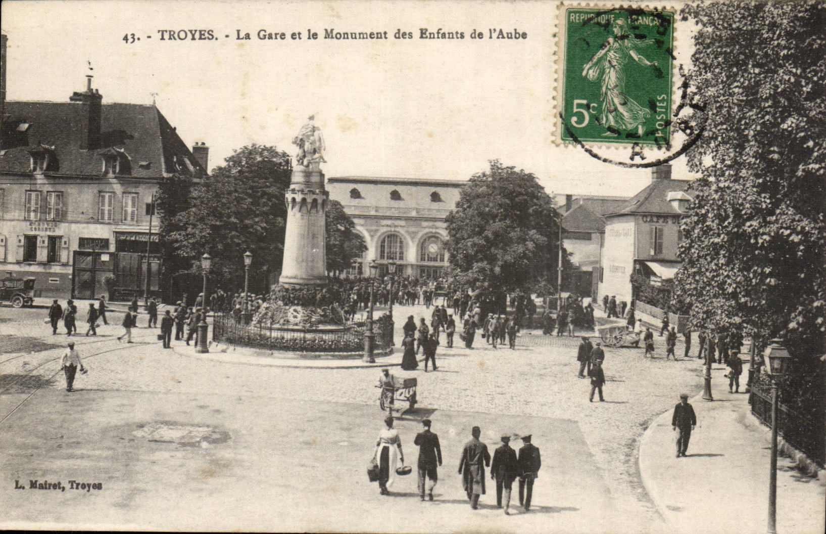 Troyes - La Stazione e il Monumento dei Figli dell'Aube — L. Mairet, Troyes