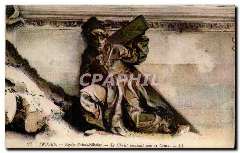 Troyes — Église Saint-Nicolas — Le Christ tombant sous la Croix — LL