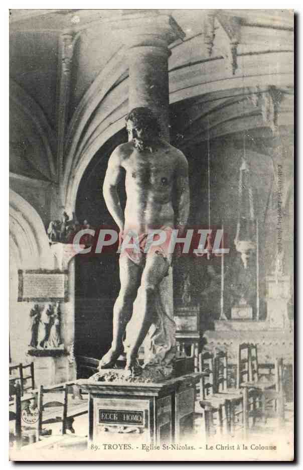 TRoyes CPA Eglise Saint Nicolas Le Christ a la colonne (Francois Gent)