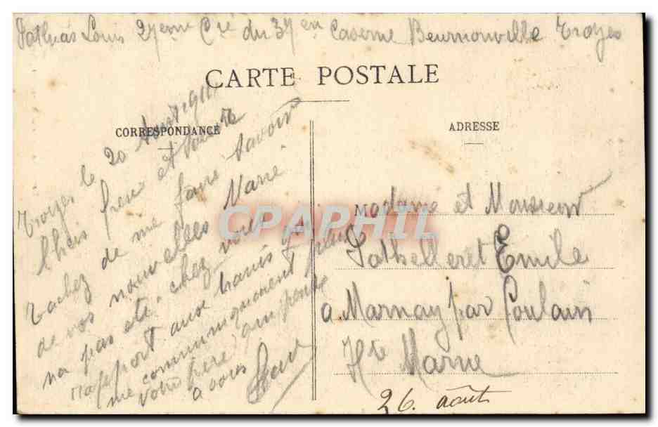 TRoyes CPA Eglise Saint Pantaleon  — Back