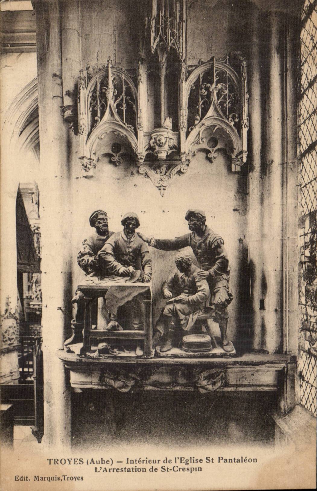 Troyes (Aube) — Intérieur de l'Église St Pantaléon — L'Arrestation de St-Crespin