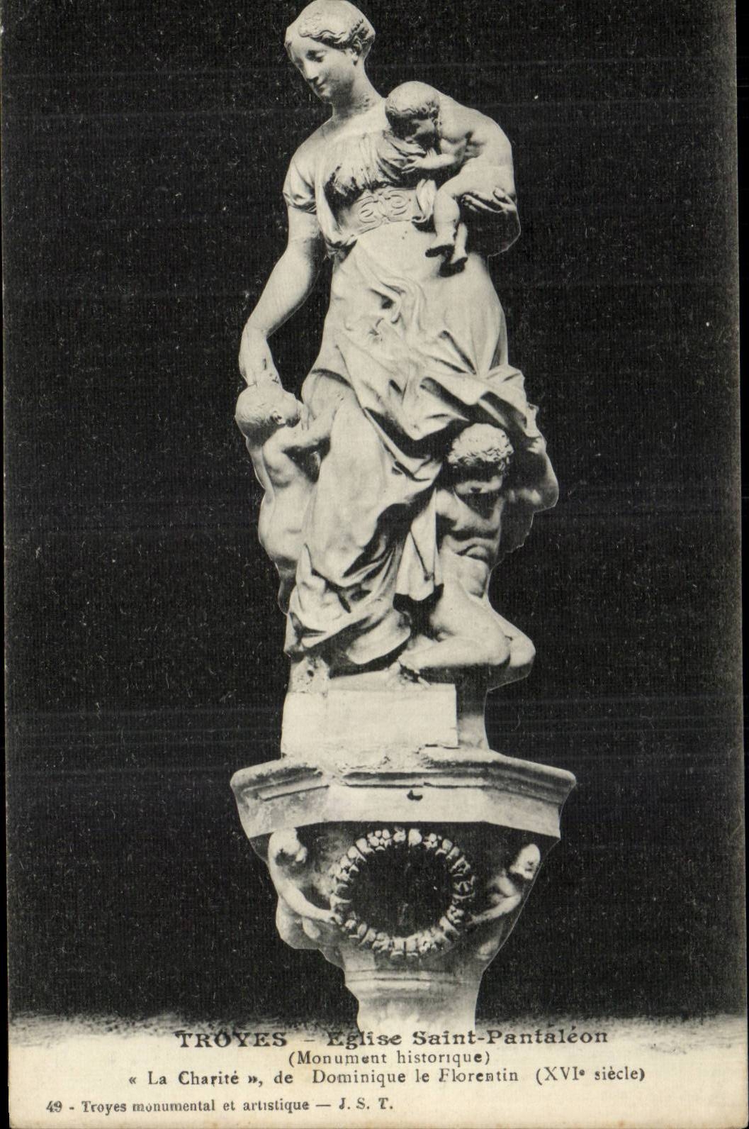 Troyes - Kirche Saint-Pantaléon — « La Charité », von Dominique le Florentin (16. Jahrhundert) — J.S.T.