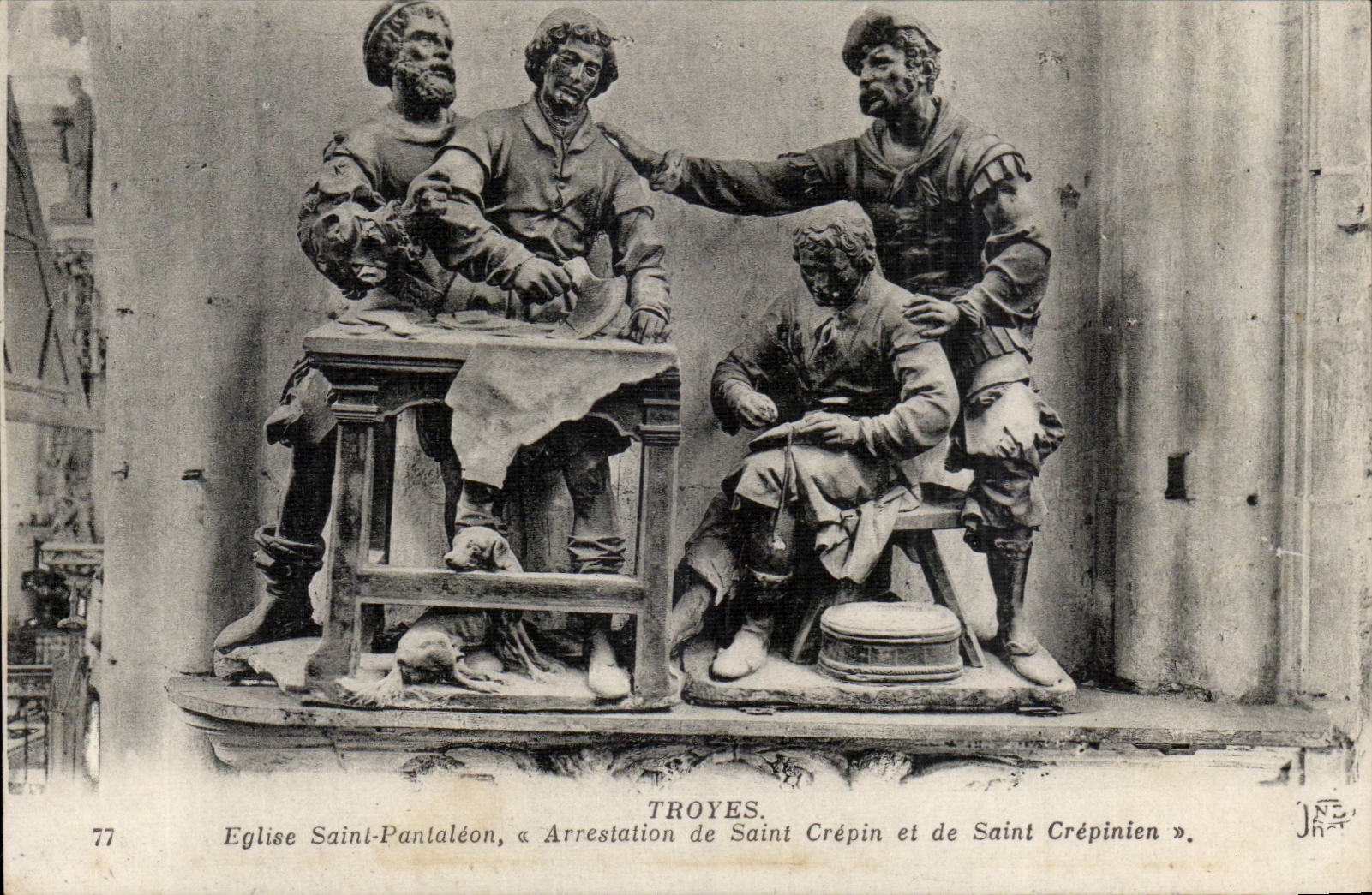 TRoyes CPA Eglise Saint Pantaleon Arrestation de Saint Crepin et de saint Crepinien