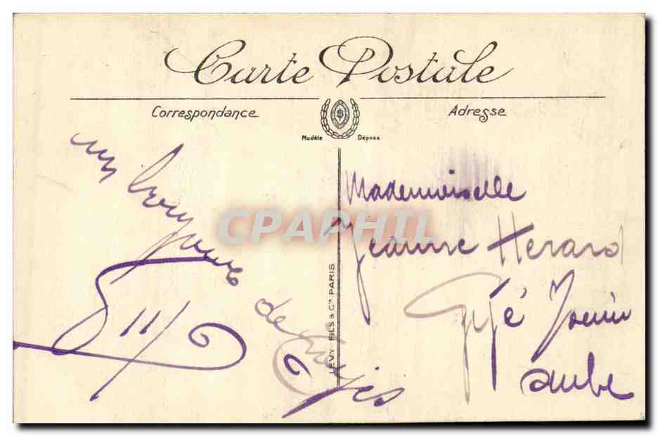 Troyes CPA Rue Emile Zola — Verso