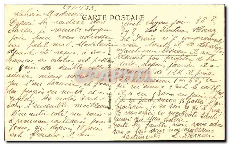 Troyes — Campanile de la Tour de la Cathédrale — Harmignie — Rückseite