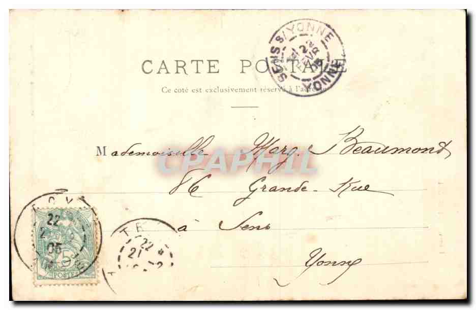 Troyes — Abside de la Cathédrale — Éditeur : J. P. G. (n° 307) — Rückseite