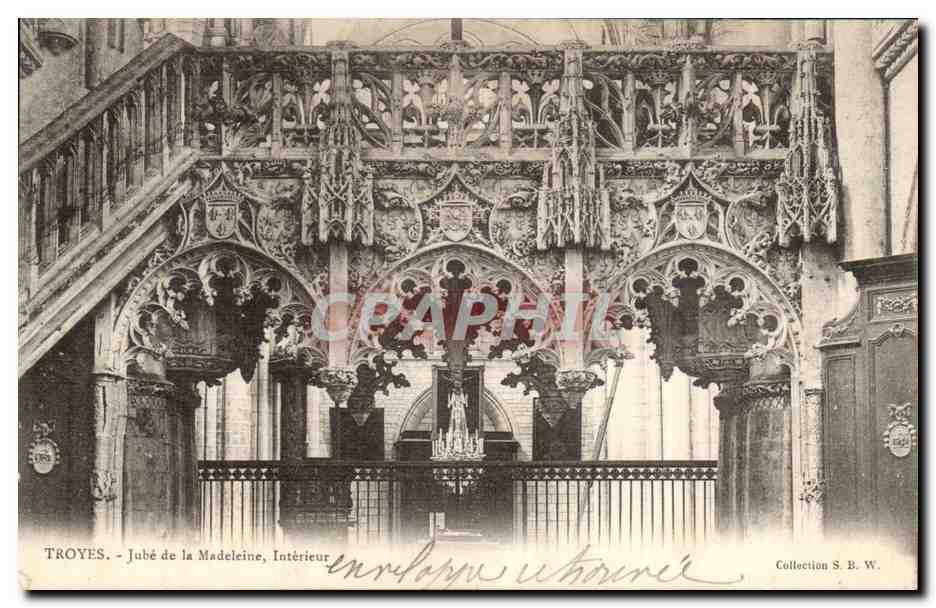 Troyes - Jubé de la Madeleine, Intérieur — Collection S. B. W.