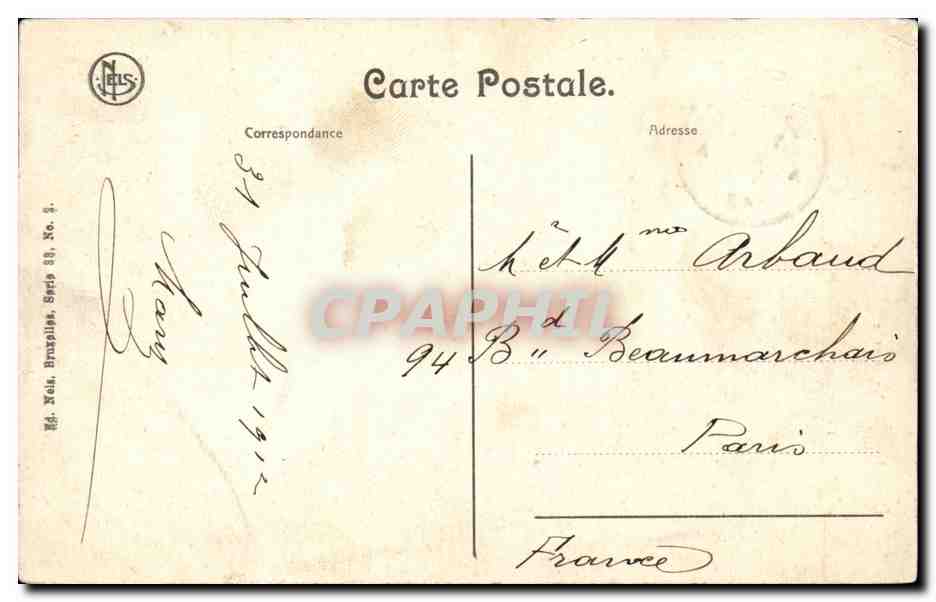 Belgie Belgique Dinant CPA Vue generale — Rückseite