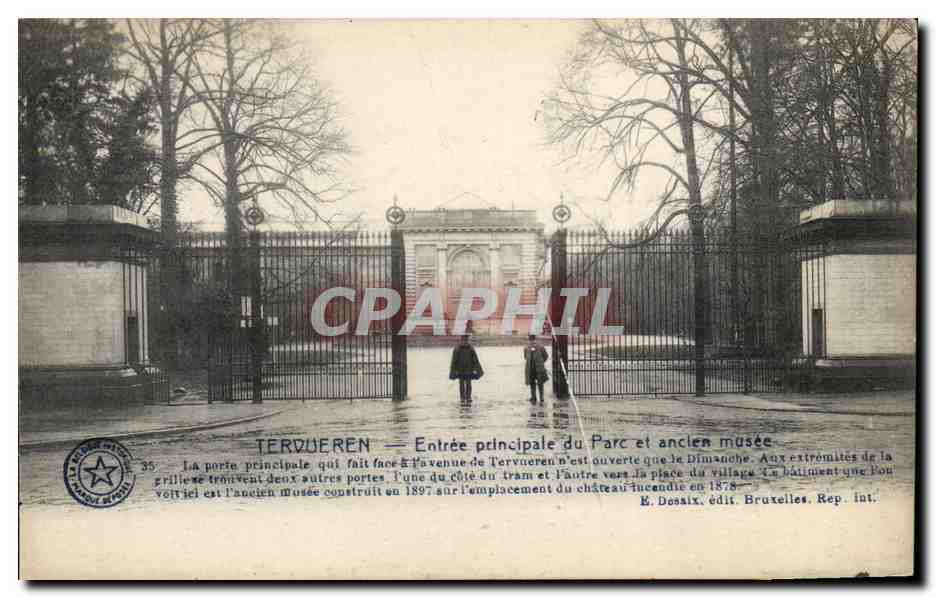 Terqueren — Entrée principale du Parc et ancien musée — E. Dossix, édit. Bruxelles, Rep. int.
