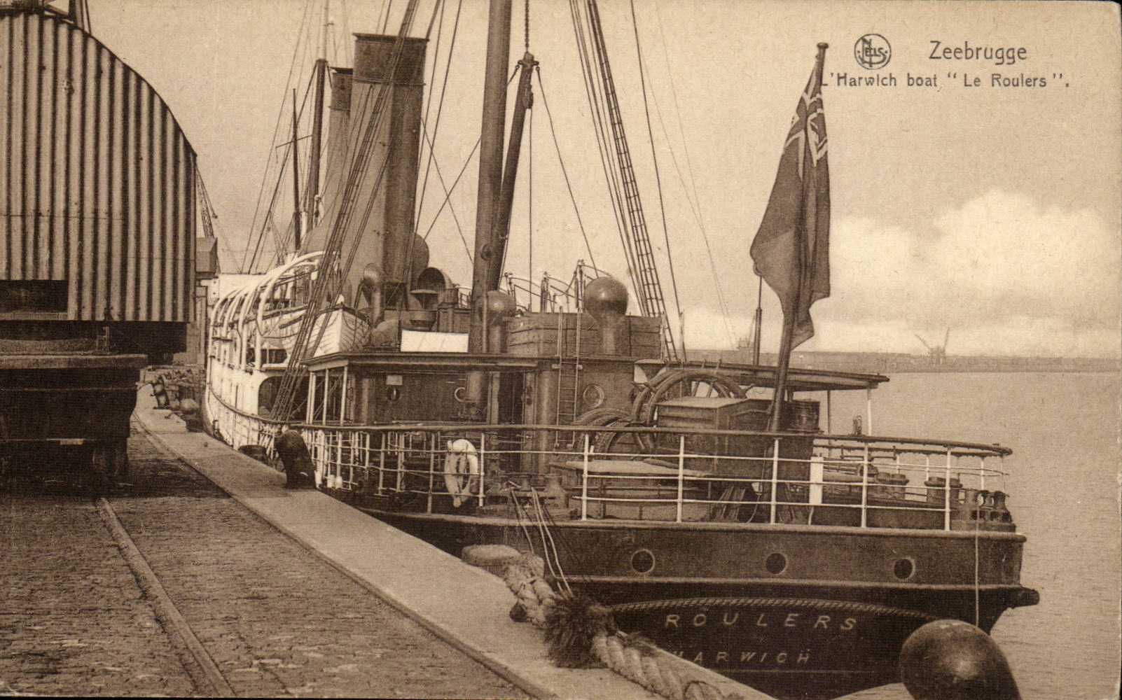 Zeebrugge — Le vapeur 'Le Roulers' — Édition J. Revyn, Zeebrugge-Môle.