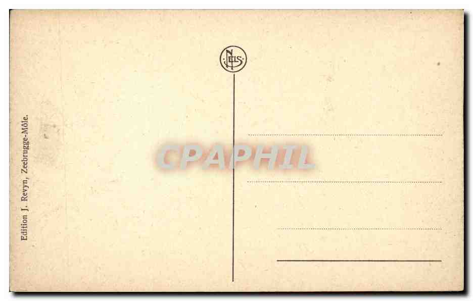 Zeebrugge — Le vapeur 'Le Roulers' — Édition J. Revyn, Zeebrugge-Môle. — Verso