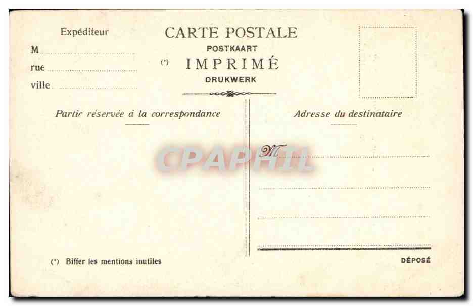 Belgie Belgique CPA Middelkerke Digue de la mer Villa Lakme — Rückseite