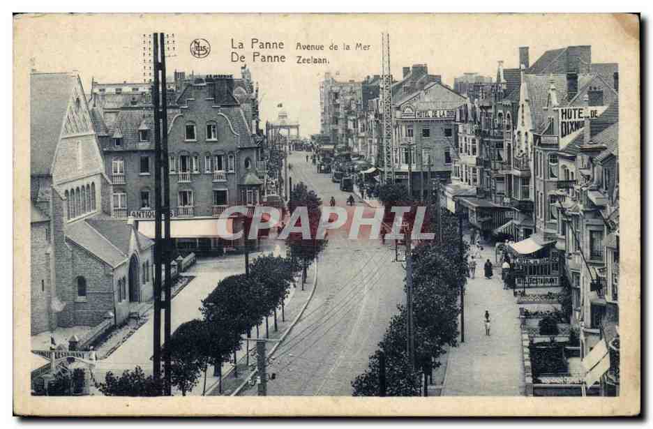Belgie Belgique CPA La Panne Avenue de la mer