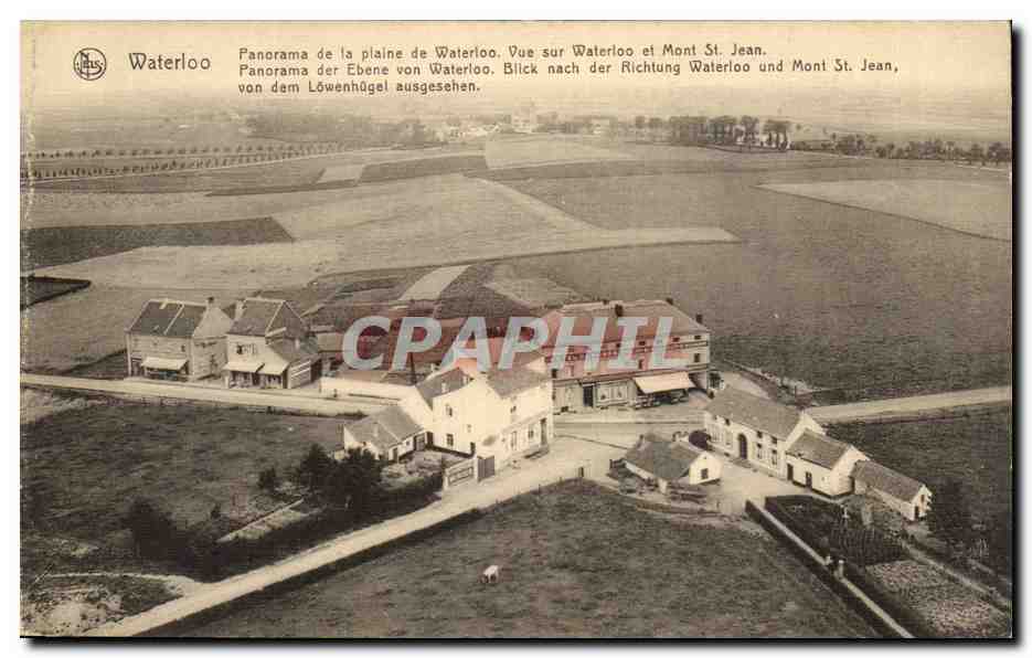 Belgique Belgie CPA WAterloo Panorama de la plaine (Napoleon)