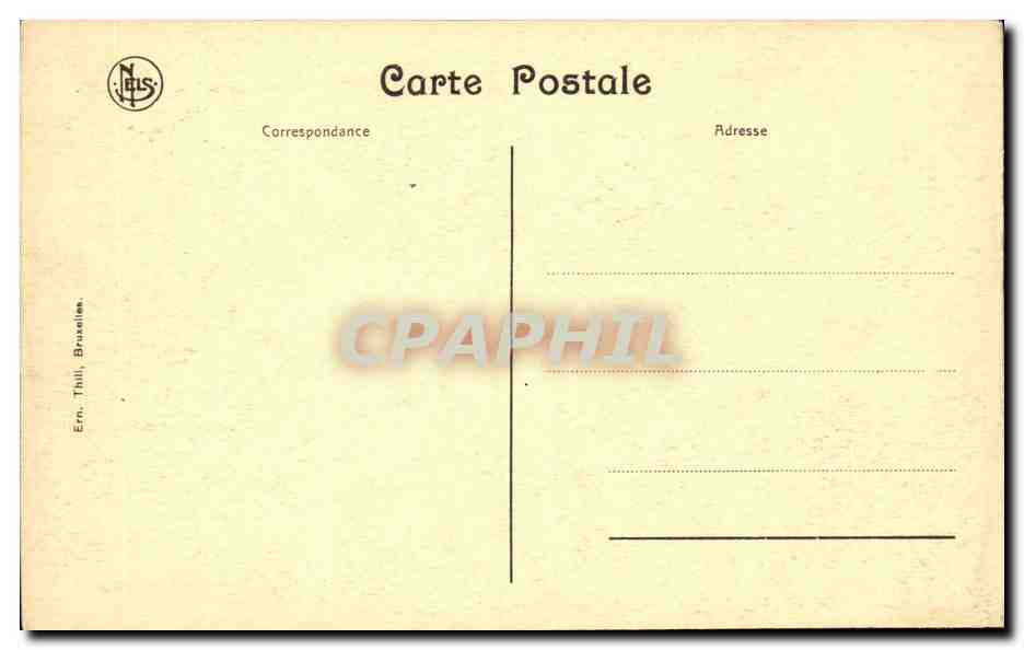 Belgique Belgie CPA le boulevard et la place de la gare — Rückseite