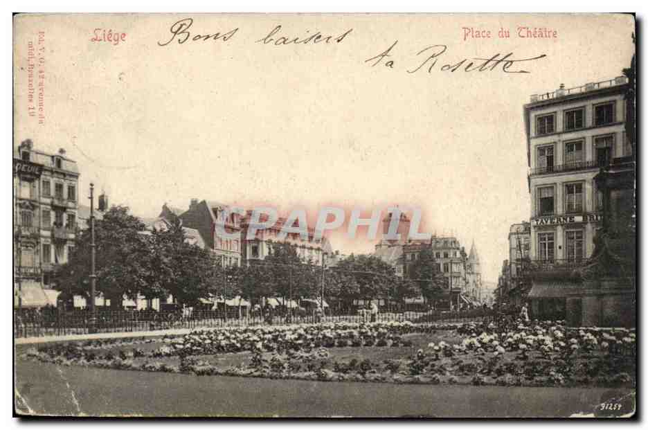 Liège — Place du Théâtre — La Rosette — éditeur La Rosette, n° 5 (4) série 2e édition