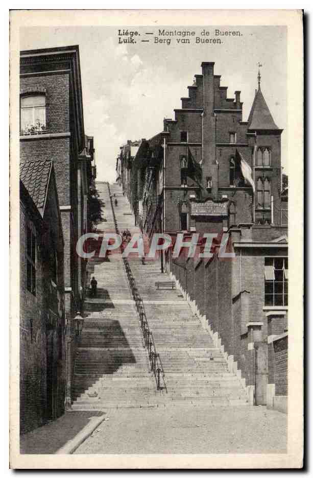 Belgie Belgique CPA Liege Montagne de Bueren