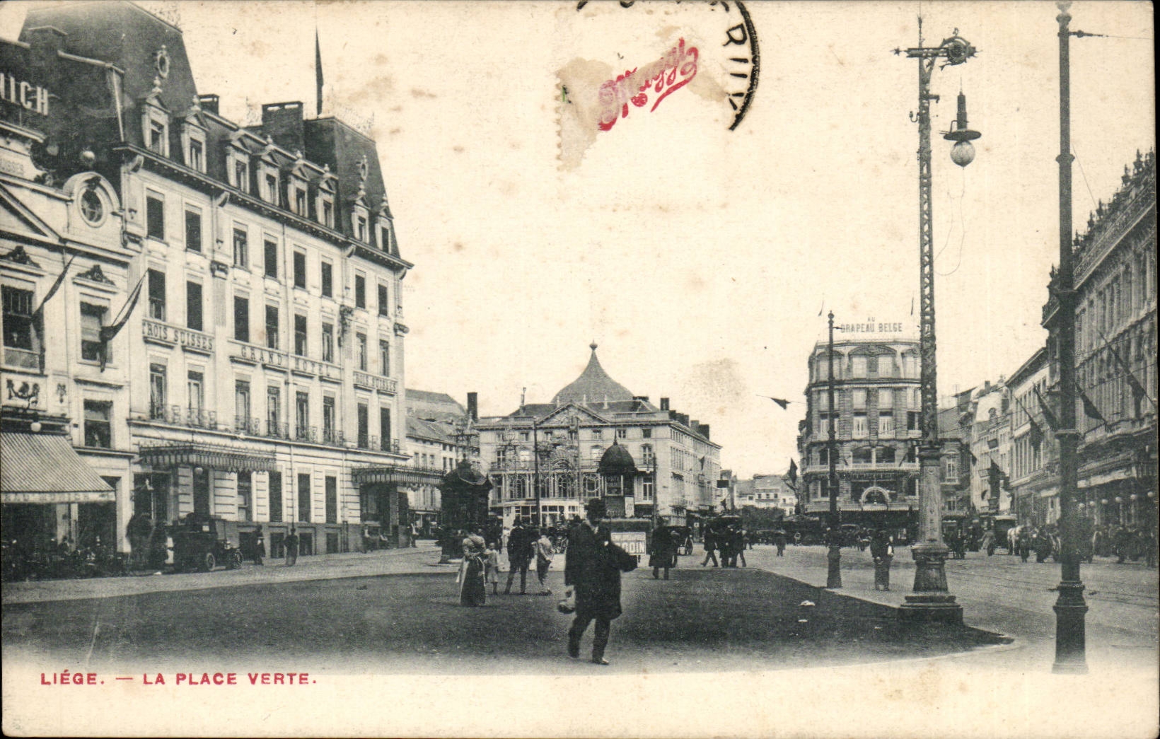 Belgie Belgique CPA Liege La place verte