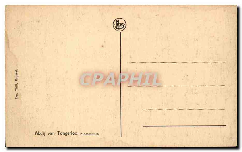 Belgie Belgique CPA Addij van Tongerloo Klosterluin — Back