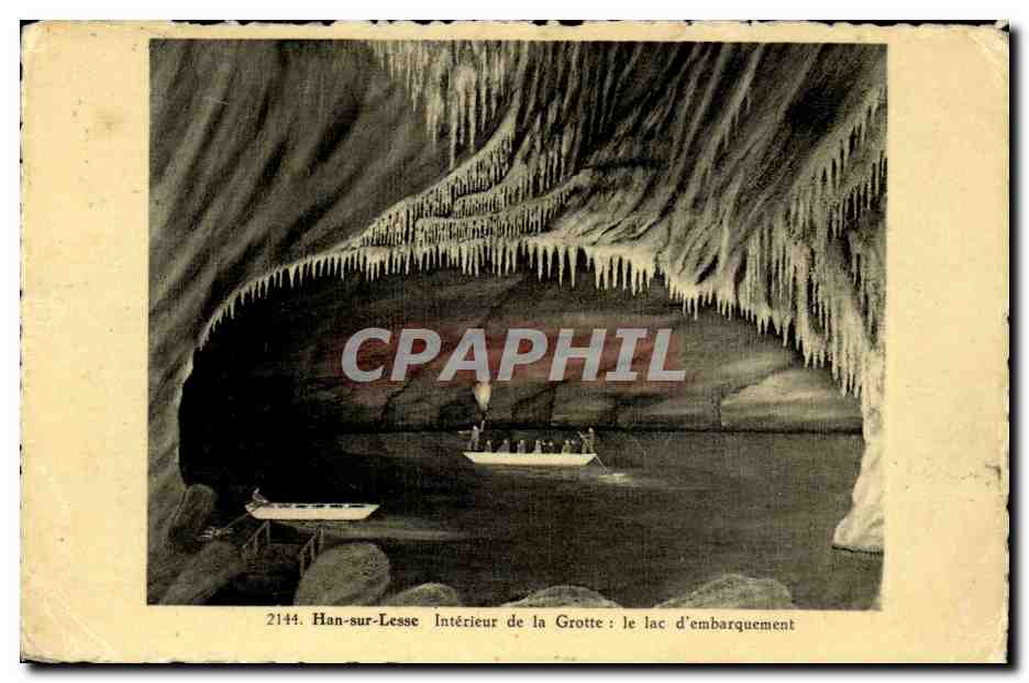 Han-sur-Lesse — Intérieur de la Grotte : le lac d'embarquement — Éditions & Arduennes, n°2144