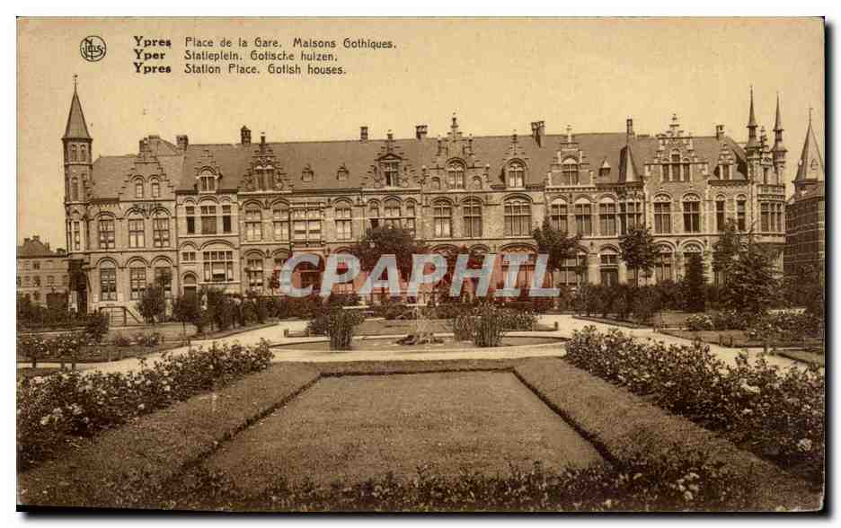 Ypres - Place de la Gare, Maisons Gothiques — N. JULLS, série 19, n° 15