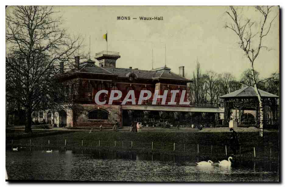 Belgie Belgique CPA Mons Waux Hall