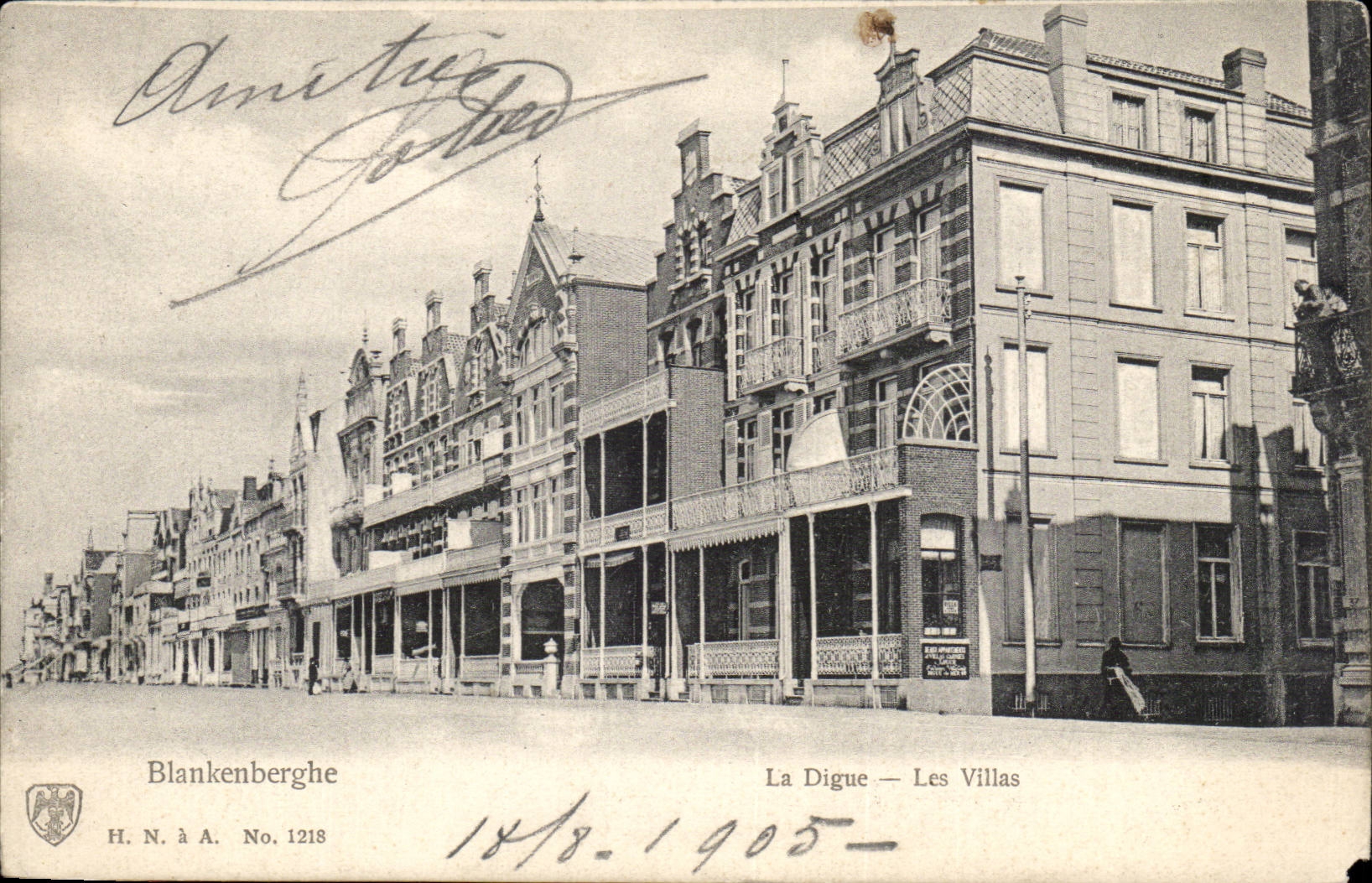 Belgie Belgique CPA Blankenberghe La digue Les villas