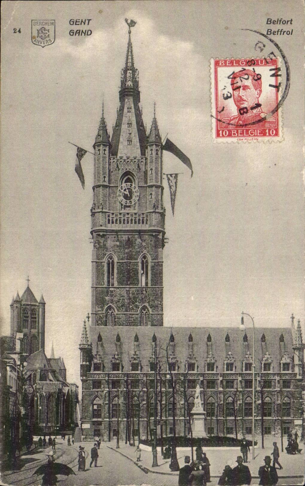 Gent Grand — Tour de la Belfort — éditeur Berchem Anvers, n°24