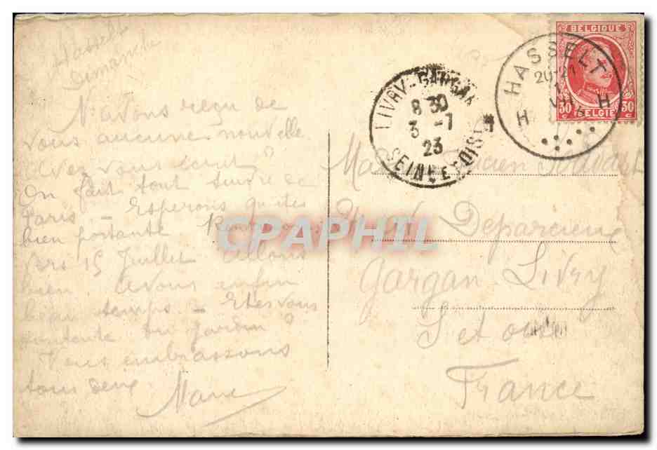 CPA Belgique Gand La cour St Georges  — Rückseite