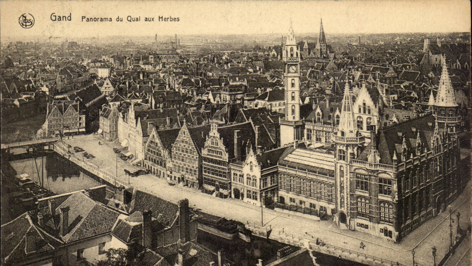 Gand — Panorama du Quai aux Herbes — JELS
