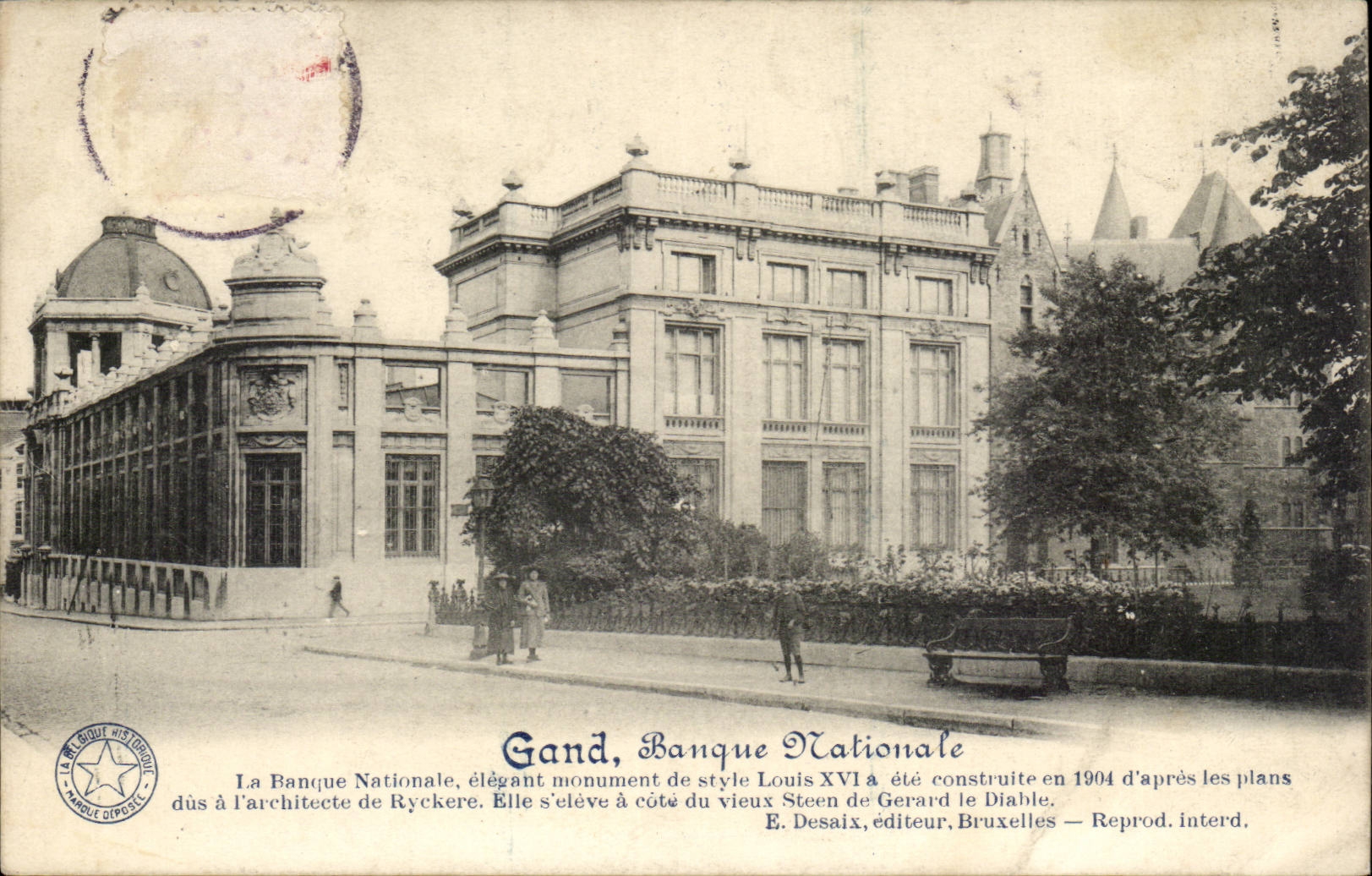 CPA Belgique Gand Banque nationale