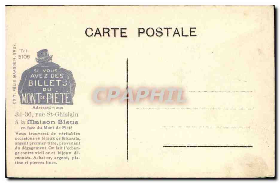 Gand — Chaire de vérité de St-Bavon — Édit. Félix Maassen, Bruxelles — Rückseite
