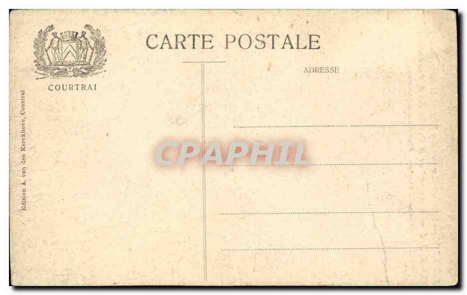 CPA Belgique Courtrai Monument de la bataille des Eperons d'or  — Rückseite