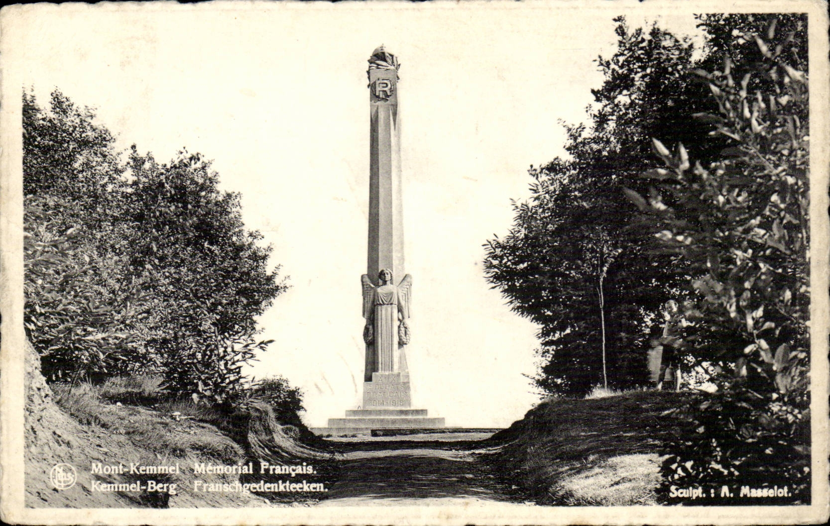 CPA Belgique Mont Kemmel Memorial francais