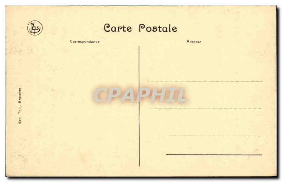 CPA Belgique Ruines de Nieuport Hotel de ville — Rückseite