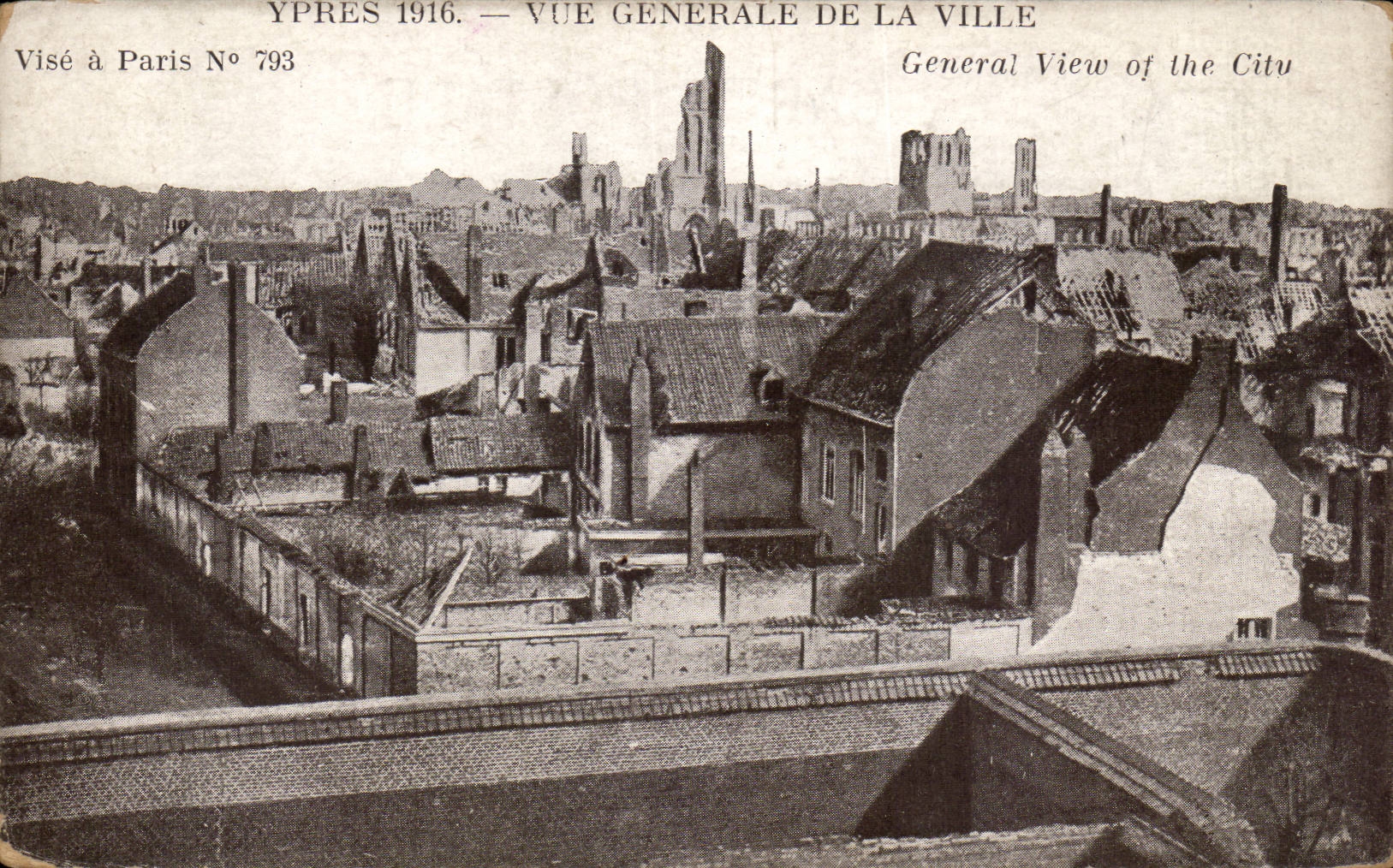 CPA Belgique Ypres Vue generale de la ville