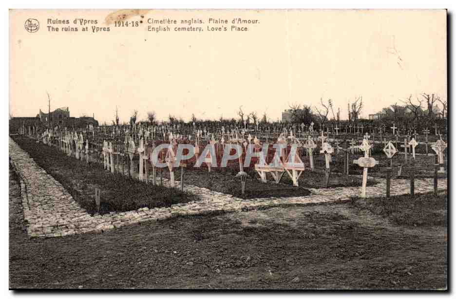 Ruines d'Ypres 1914-18 — Cimetière anglais, Plaine d'Amour — Nels, Bruxelles