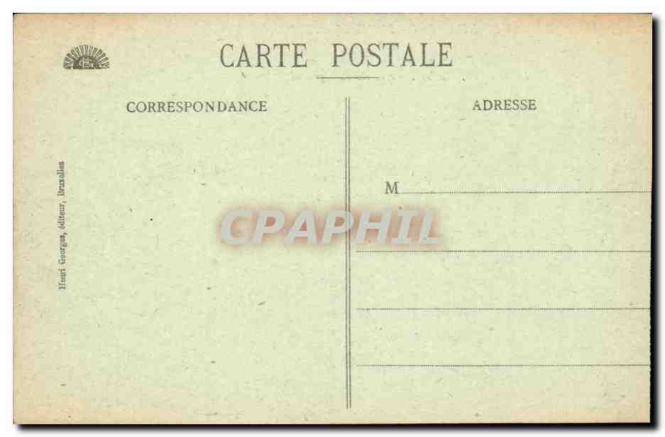 CPA Belgique Nieuport Les ruines Rue Potier au fond la grand place — Rückseite