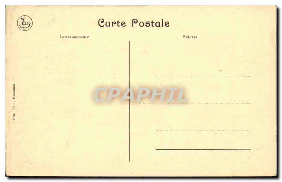 CPA Belgique Ruines de Nieuport Tour des templiers — Rückseite