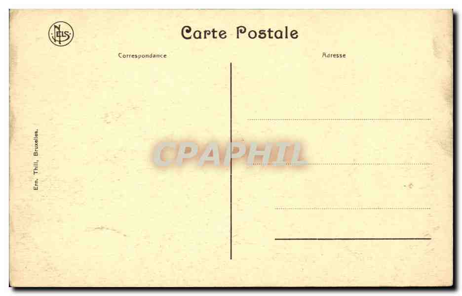 CPA Belgique Ruines de Nieuport La place cote Ouest — Rückseite