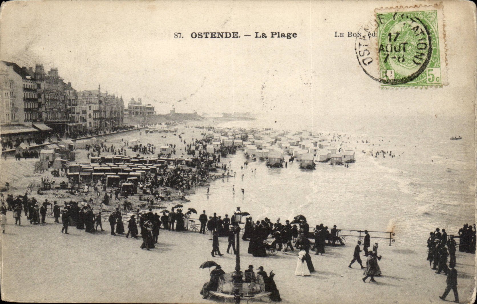 CPA Belgique Ostende La plage