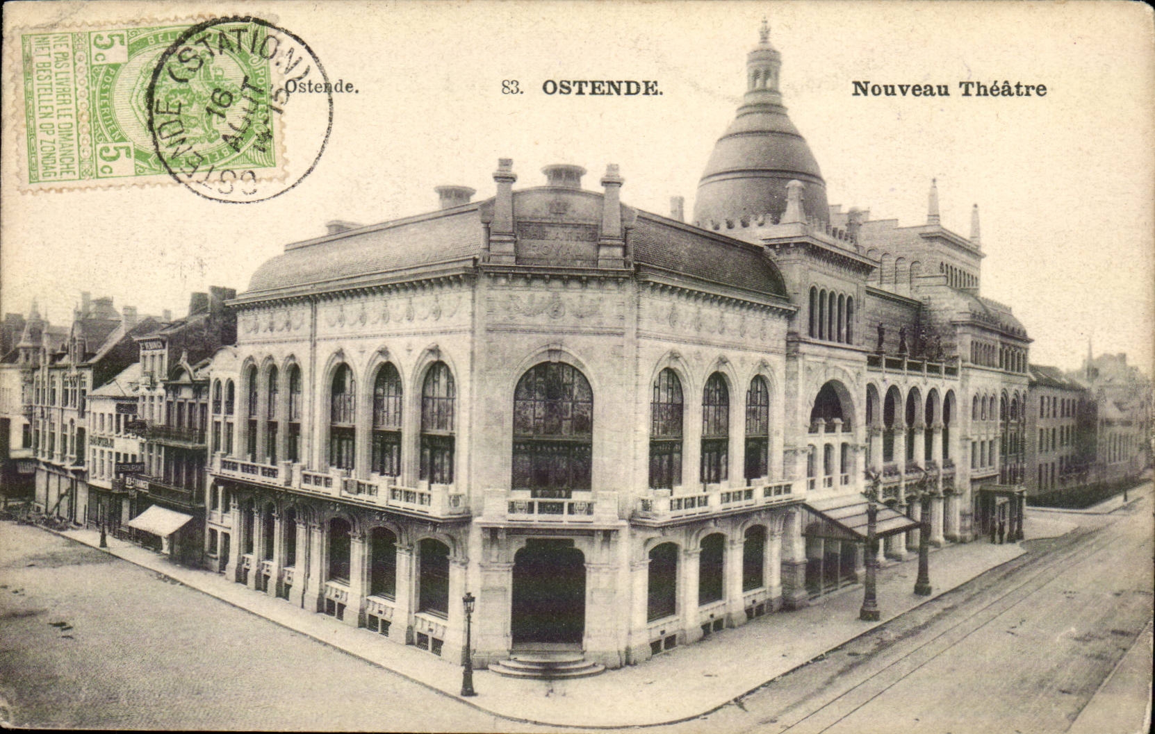 CPA Belgique Ostende Nouveau theatre